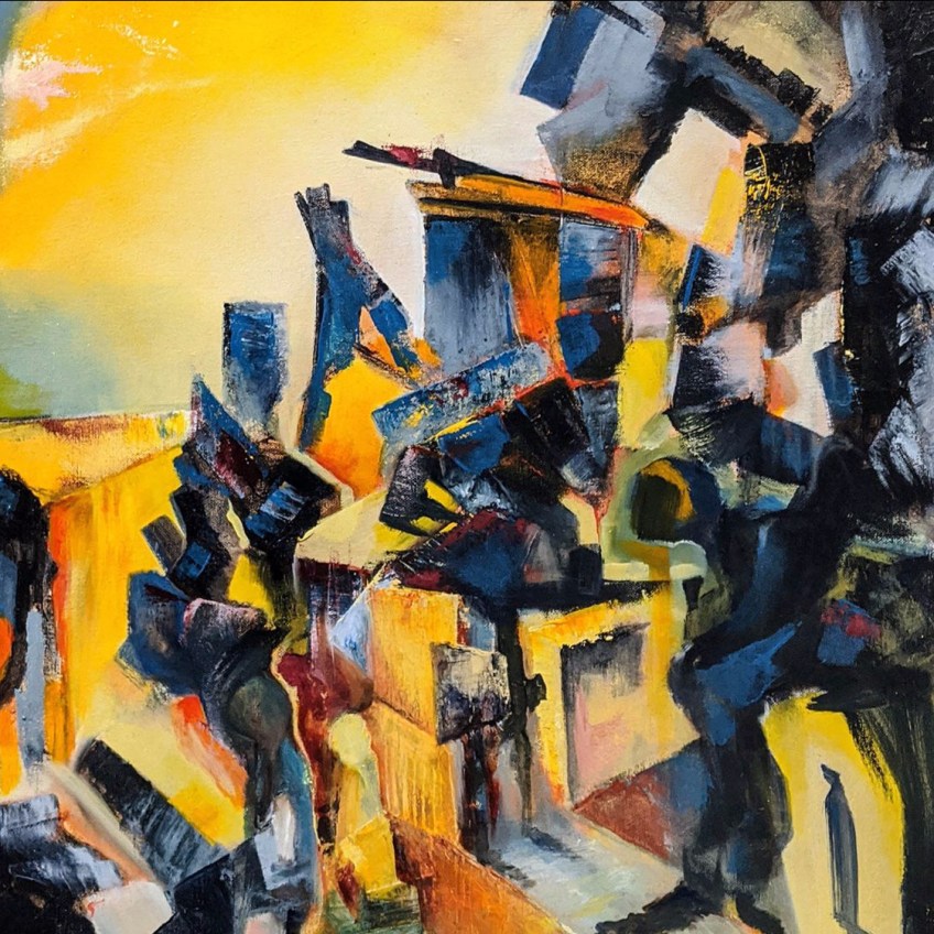 Abstract, Landscape, oil painting,